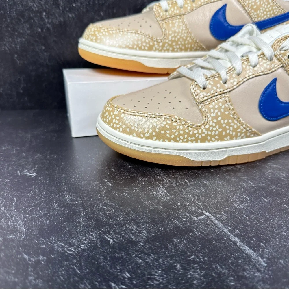 DUNK LOW PREMIUM MONTREAL BAGEL SESAME SEED PRINT MENS SHOES SIZE 9.5 GUM SOLE - Picture 6 of 11